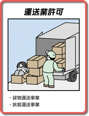 運送業許可 ・貨物運送事業 ・旅客運送事業